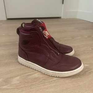 Nike Retro Air Jordan 1 Women’s High Zip Sneaker Bordeaux Size 6